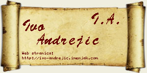 Ivo Andrejić vizit kartica